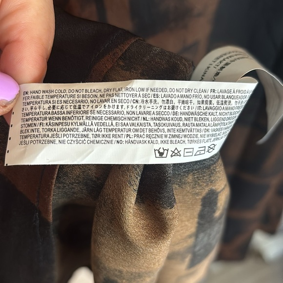 Moon River Printed Back Cut Out Midi Dress Size L NWT - Picture 10 of 13